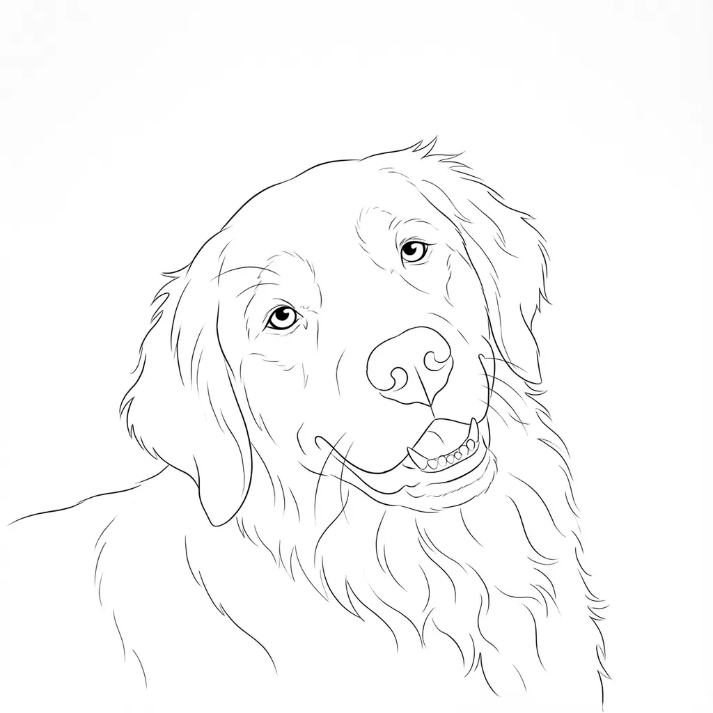 Detailed Dog Tattoo Stencil Design by InkMyPet