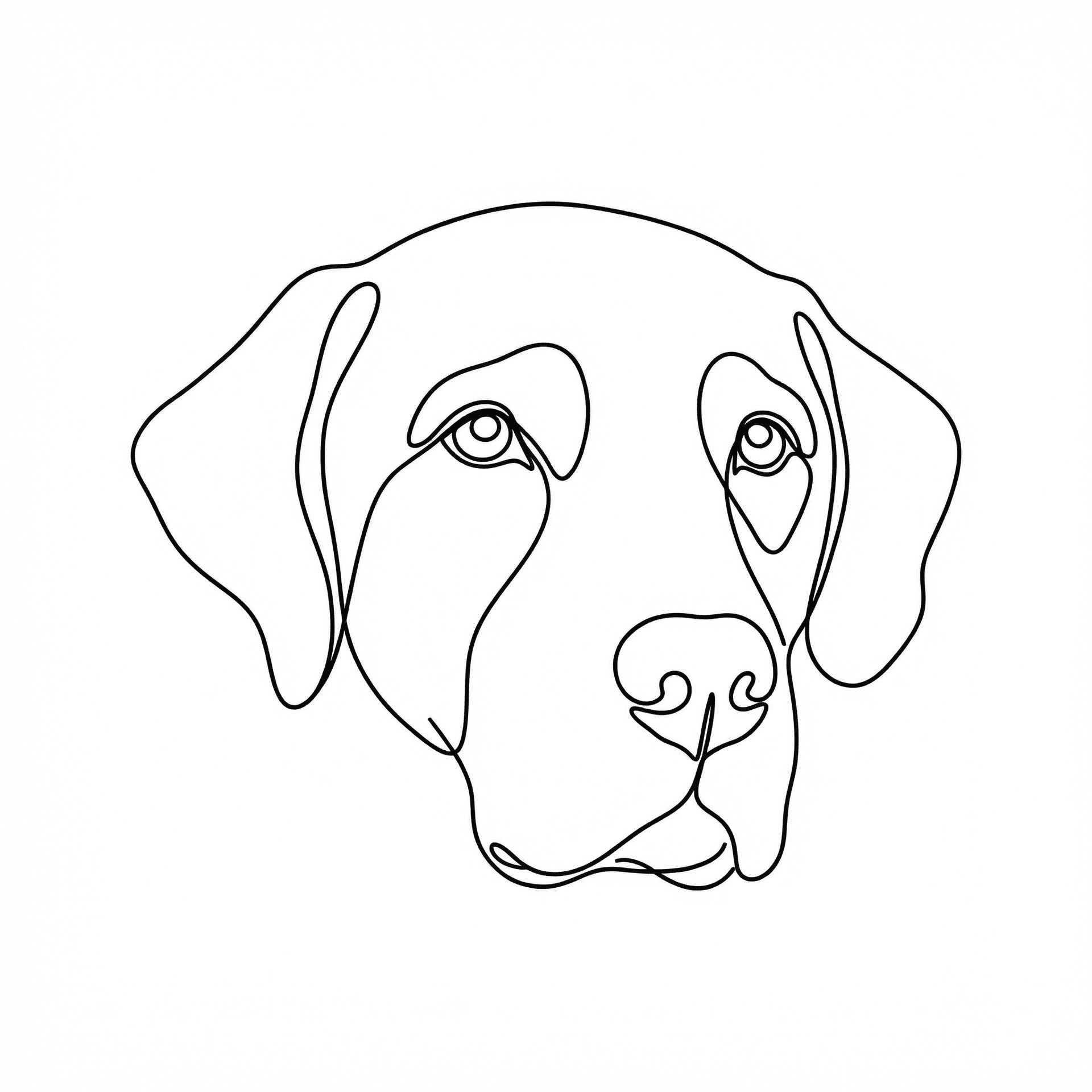 Labrador Retriever Minimalist tattoo stencil by InkMyPet